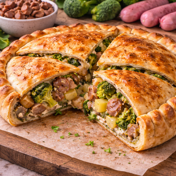 Savoury Pie - Broccoli Pork Sausage | 1.2 Kg - 4 x 300g slices