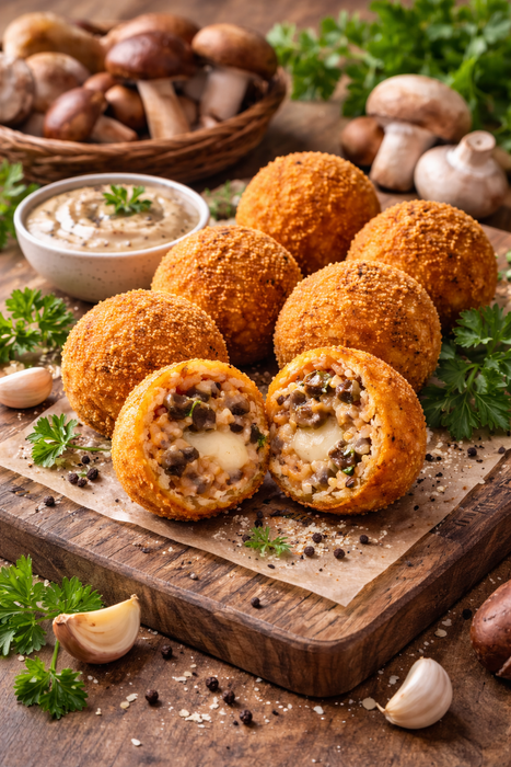 Mini Mushroom Arancini - | Pack of 3 kg |50 pcs | 60g each | £1.15 each | Veg.