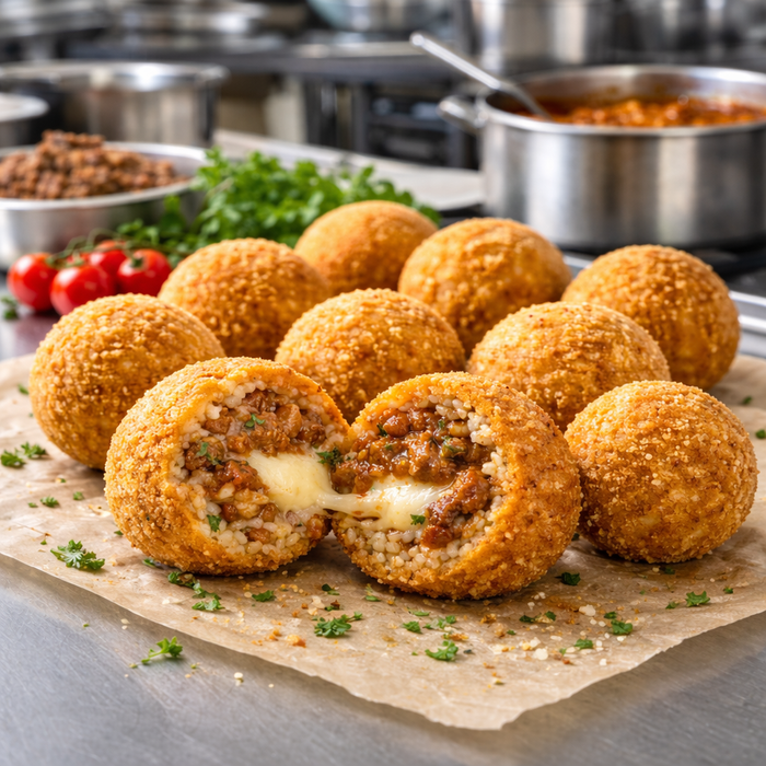 Medium Arancini Ragu Beef Bolognese Sauce - Pack of 5kg | 50 pcs | 100gr | £1.39 each