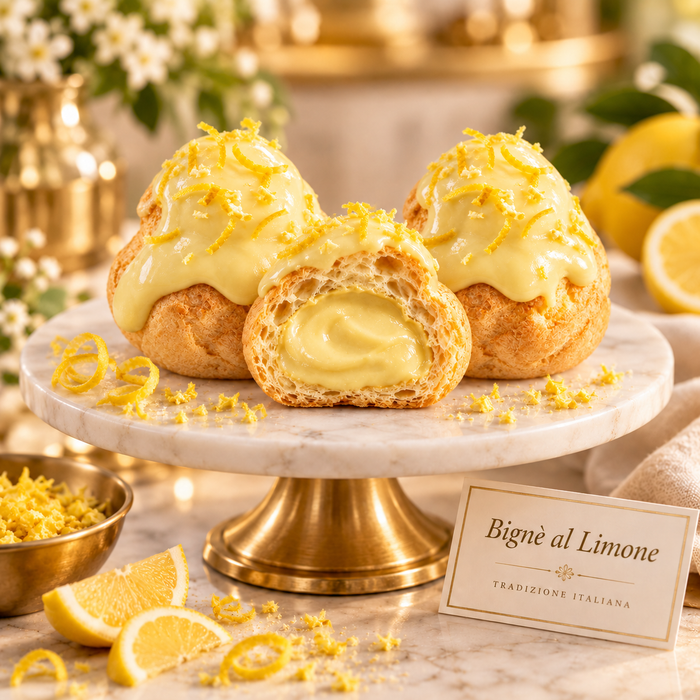 Bigne' Sicilian Lemon Cream | 6-12-18-24-48 options. Choose your preferred Flavours when order! (Copy) (Copy)