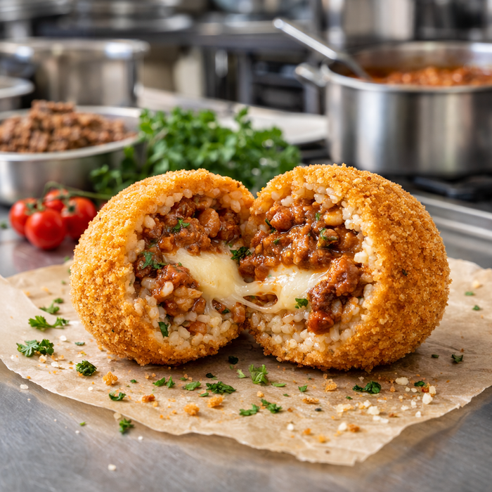 Ragu' Beef Bolognese Arancini & Mozzarella (Classic) 220gr. | Mixed Pack 6-12-24-48 - Choose your preferred Flavours when order!