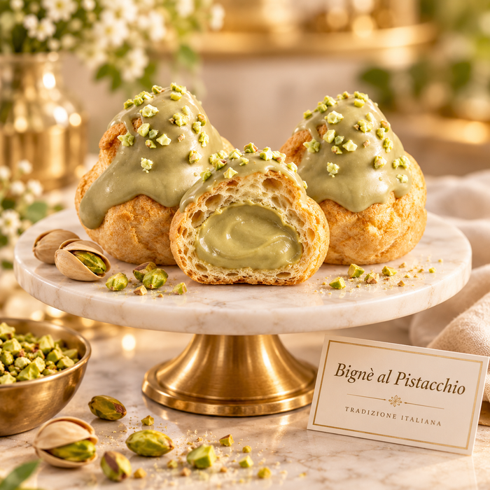 Bigne' Sicilian Pistachio Cream | 6-12-18-24-48 options. Choose your preferred Flavours when order!