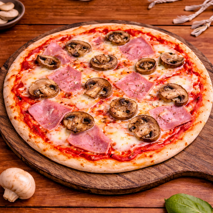 12" Stone Baked Pizza HAM MUSHROOMS & OLIVES | 380gr x 1 pcs