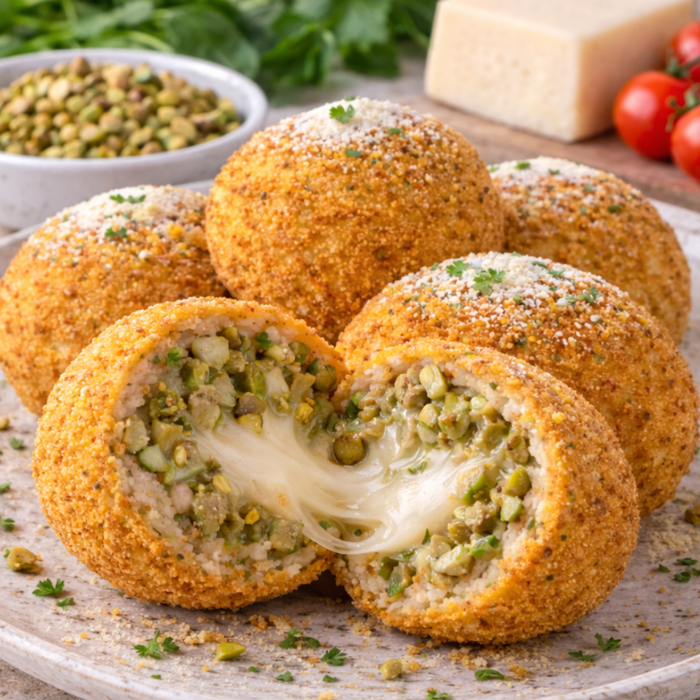 Pistachio Béchamel Arancini & Mozzarella 220gr. | Mixed Pack 6-12-24-48 - Choose your preferred Flavours when order!