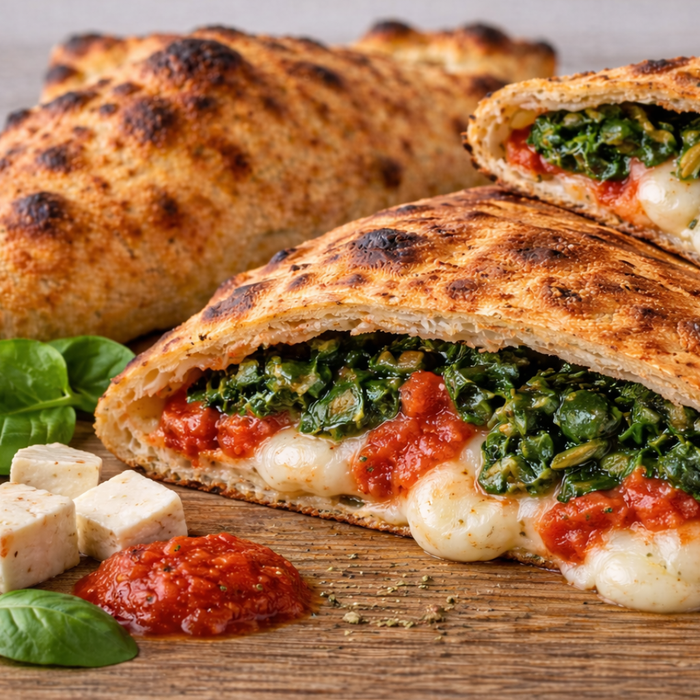 Rustic Calzone VEGAN Spinach Mozzarella | Same Flavour 2-4-8 Calzoni options x 280 gr. (vg)