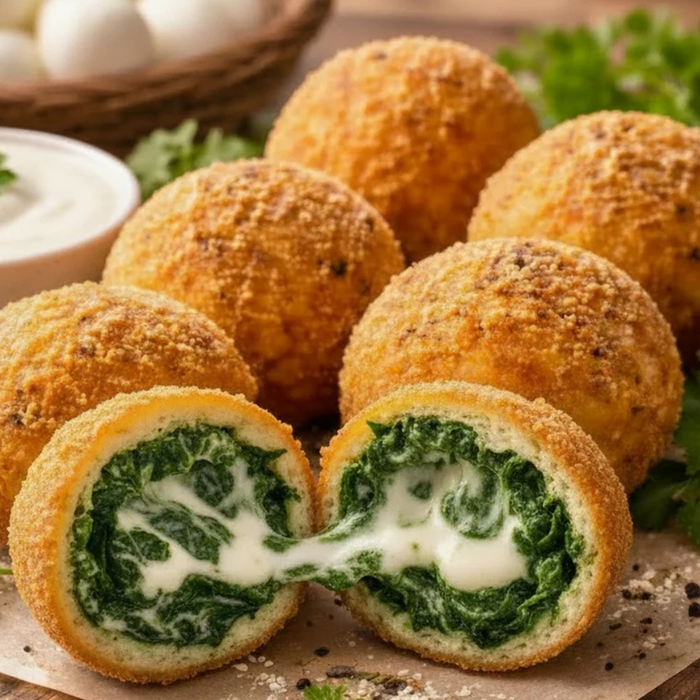 Medium Arancini Spinach Mozzarella - Pack of 4kg | 40 pcs | 100gr | £1.45 each (V)