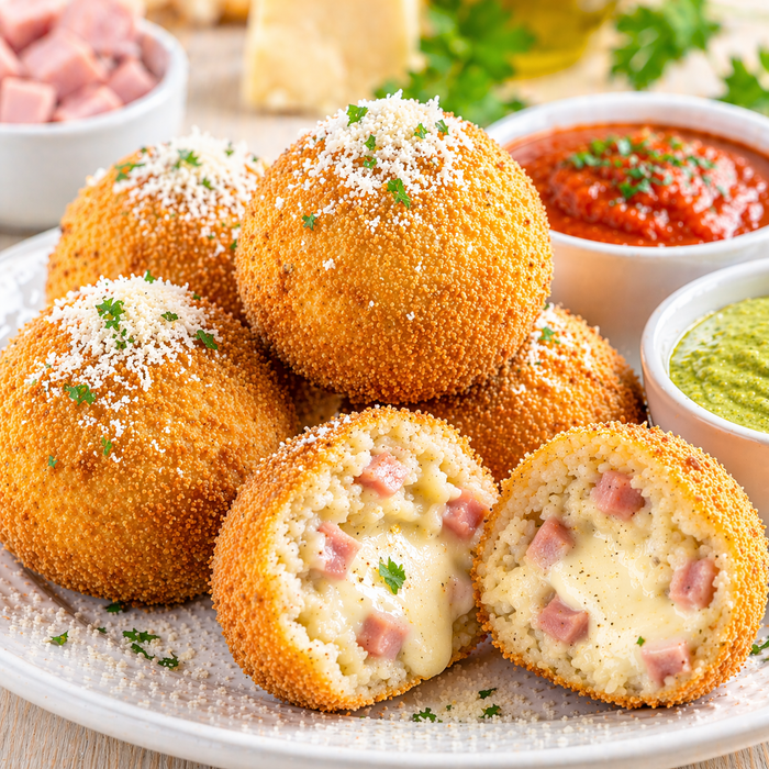 Arancini Ham & Mozzarella 220 gr. | Mixed Pack 6-12-24-48 - Choose your preferred Flavours when order!