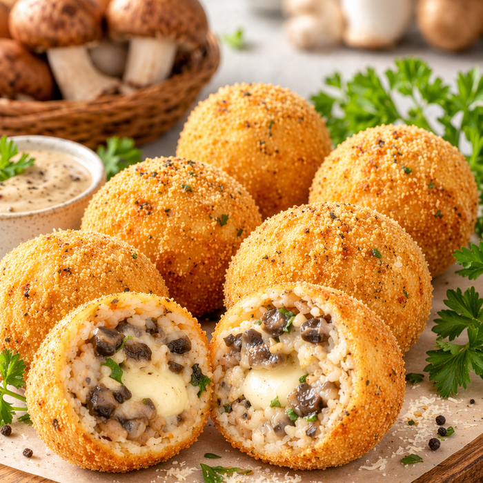 Mushroom Arancini Mozzarella 220 g | Mixed Pack 6-12-24-48 - Choose your preferred Flavours when order!
