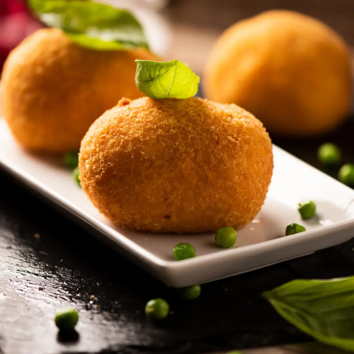 Arancini Alla Norma (Aubergine Mozzarella, Fresh Basil & Tomato sauce) 6 pcs per pack -220 grams each Don Arancini